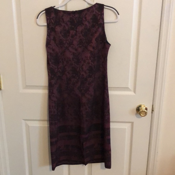Formal LBisse Purple sleeveless mid length shift dress - Picture 5 of 6